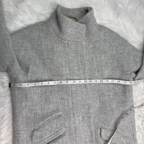 J. Crew Cocoon Coat In Italian Stadium-cloth Wool Blend For Women Gray Size 4 - Picture 7 of 13
